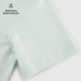 布克兄弟BrooksBrothers男士美式牛津纺扣结领短袖休闲衬衫 4007-浅绿色