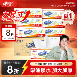 心相印 厨房抽纸 2层*70抽*12包(225*210mm)
