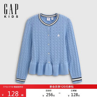Gap 女童小熊刺绣花边下摆针织开衫 805961