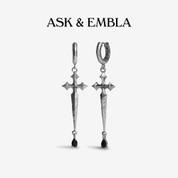 Ask & Embla 十字架链条做旧工艺项链