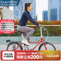 大行 ZAA071 20英寸7速 棕红色铝合金城市通勤自行车