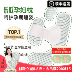 乐瓜 枕 U形护腰侧睡托腹 加大花生款 可拆洗
