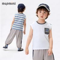 MQDMINI 男童无袖背心 A森林奇遇白色 90cm