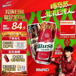 乌苏啤酒 双口味混合 啤酒套装   500mL 18罐 整箱装