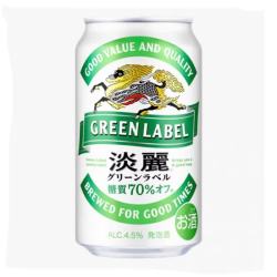 麒麟 淡丽啤酒（绿色）350ml*6罐