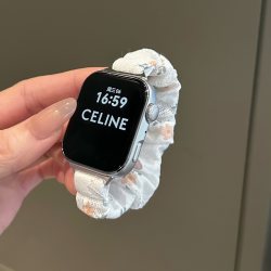 圣铂 适用华为fit5pro手表表带fit5新款碎花大肠发圈表带watchfit4pro夏季创意女款fit3/4代智能手表fit2弹力腕带