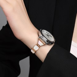 适用华为gt6手表天然贝壳gt5表带女士手表带watch5智能gt5pro新款GT4高级感小香风贝母金属表链小众女款时尚