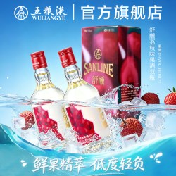 五粮液 舒醺荔枝果酒女士甜酒8度330mL微醺