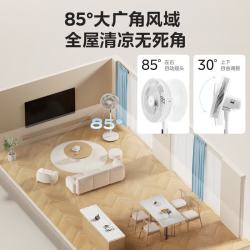 美的 电风扇 家用风扇7叶迷你扇台立两用转页扇安静低音 红外遥控丨9H定时 扇面扩大SAH35BSJ