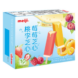 明治 桃李芝心味雪糕、草莓芝心味雪糕 48g*10支