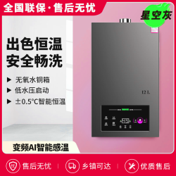 荣事达 燃气热水器智能12升恒温天然气低压启动液化气即热式热水器