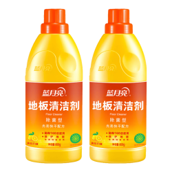 蓝月亮 地板清洁剂 地板净 瓶装 瓷砖木地板清洁剂 强力有效除菌 600g 2瓶