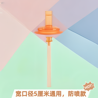 宽口径一体式吸管奶嘴防喷直饮水嘴宝宝学饮吸嘴50通用型
