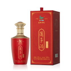 左杯右碗喜庆福气纯莲子酿造绵柔优级白酒50度500ml50.1度