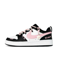 NIKE 定制球鞋Nike/耐克CourtBoroughOK喵百搭简约低帮耐克女鞋马卡龙