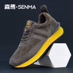 森马 SENMA/森马春季百搭阿甘休闲鞋防滑厚底增高时尚潮流通勤轻奢男鞋