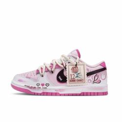 NIKE 定制球鞋Nike/耐克Dunk粉色邂逅透气低帮板鞋女款美式轻奢鞋子