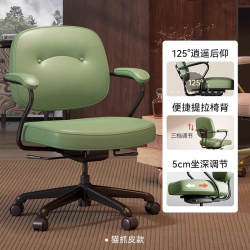 西昊 L3 真皮电脑椅 复古棕 椅背坐深可调
