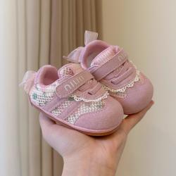 夏季新款单网学步鞋鞋0-2岁婴幼儿软底防滑男女宝宝百搭学步凉鞋