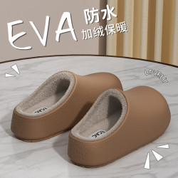 ECAC 防水勃肯棉拖鞋男士2025新款爆款室内家居防滑包头拖男款外穿