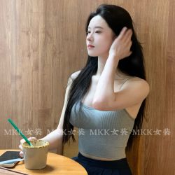 巨显身材外扩吊带加厚显胸大不透垫纯欲漫画胸辣妹打底上衣女夏季