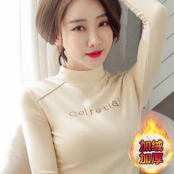 双面德绒打底衫女加绒加厚冬季保暖内衣2026新款半高领t恤女上衣