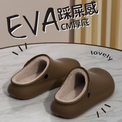 ECAC 包头勃肯棉拖鞋男款冬季2025新款室内家居防滑防水棉拖女外穿