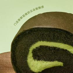 鲜京采 Roll'ING联名 黑金抹茶瑞士卷 500g8片