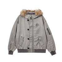杰克琼斯 杰克·琼斯(JACK&JONES)男装棉服棉衣连帽宽松设计双门襟字母印花百搭225409035