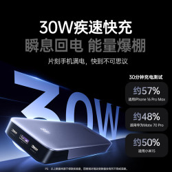 绿联 充电宝20000毫安30W双向快充大容量小巧便携移动电源适用苹果17小米华为荣耀手机