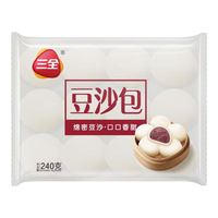 三全 豆沙包 240g 约10个 方便食品