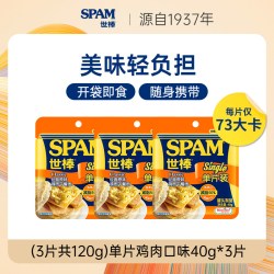 世棒 午餐肉鸡肉40g*3片午餐肉罐头开袋即食