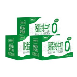 青藏有约 脱脂纯牛奶200ml*10盒