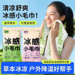 朋意 便携款 去汗冰感降温毛巾 夏季旅游学生军训户外运动冰感清洁毛巾