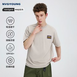 NVG·YOUNG navigare意大利小帆船凉感速干t恤男宽松短袖