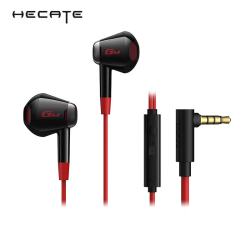 漫步者 HECATE GM180平头塞半入耳式有线游戏耳机 3.5mm 黑红色 带麦带线控