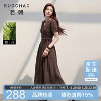 三彩 大码女装2026夏季新款系带连衣裙微胖MM