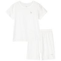 哈吉斯 儿童凉爽家居服套装 本白