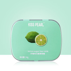 kisspearl KISS PEARL无糖薄荷糖 口香糖清新口气 0糖铁盒装糖果 柠檬 混合口味