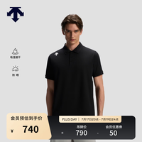 迪桑特 TRAINING系列 吸湿速干防晒 黑色 XL POLO衫