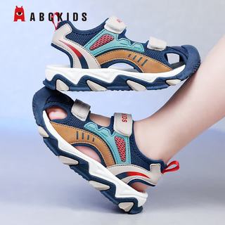 ABCKIDS 儿童凉鞋 防滑耐磨 深兰/卡其 32码
