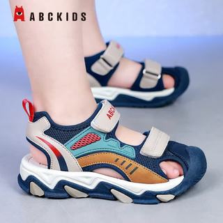 ABCKIDS 儿童凉鞋 防滑耐磨 深兰/卡其 32码