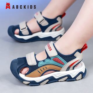 ABCKIDS 儿童凉鞋 防滑耐磨 深兰/卡其 32码