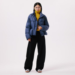 千仞岗 短款90鸭绒羽绒服女士立领外套