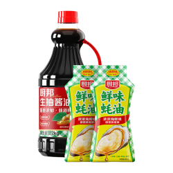 厨邦 生抽酱油2.2kg 鲜味蚝油605g 2 炒菜蘸料烧烤大容量家庭必备