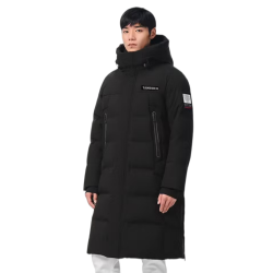 坦博尔 700+蓬鹅绒 长款连帽羽绒服 加厚极寒外套 高充绒225+