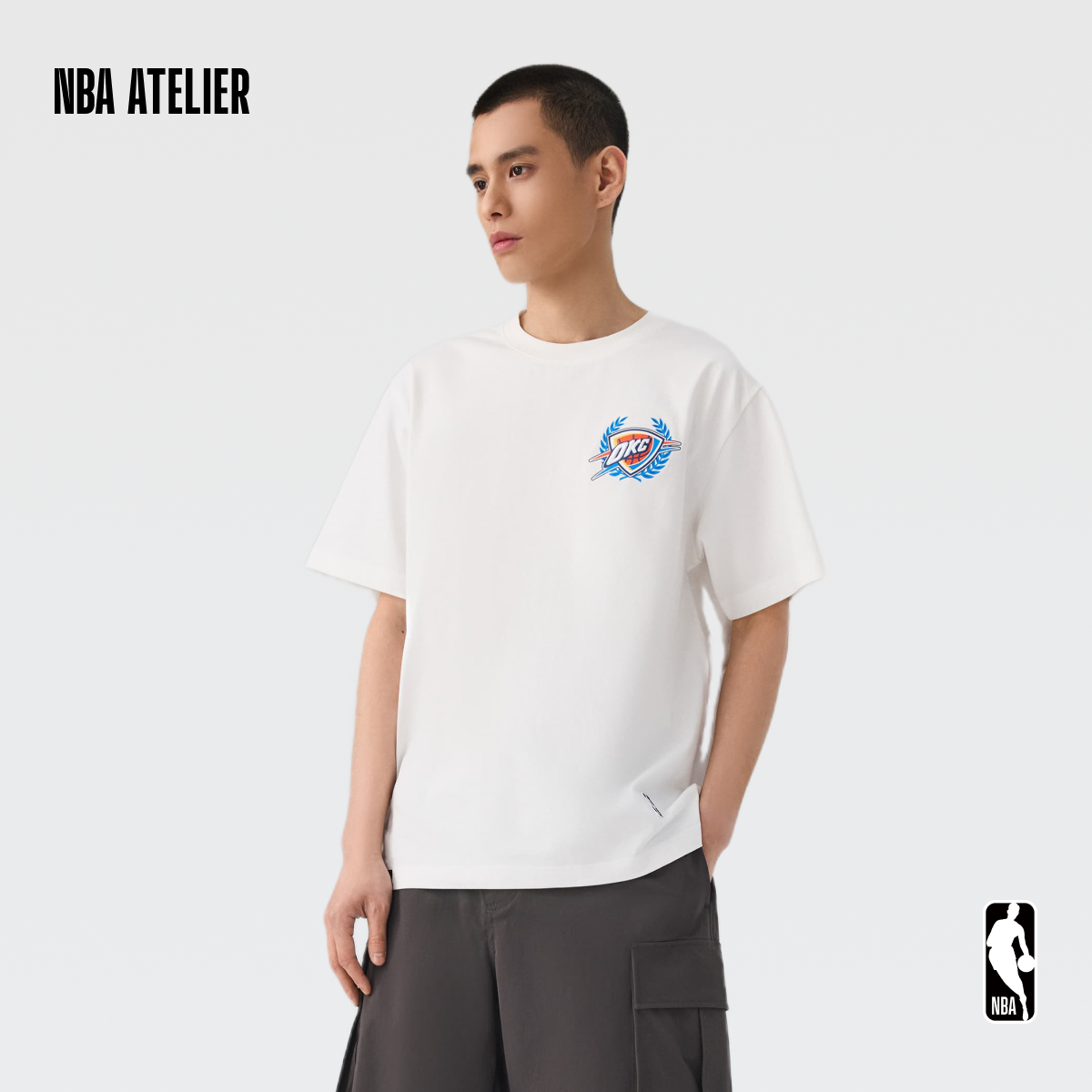 NBA ATELIER 雷霆队 宽松休闲 男士T恤