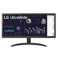 LG UltraWide FHD 26 英寸电脑显示器 26WQ500-B,IPS 兼容 HDR 10,AMD FreeSync,黑色