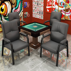 卡罗 旋律棋牌室专用麻将椅子家用久坐舒服麻将机椅子可定制棋牌椅 A款-黑色耐磨纳帕皮