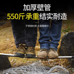 巨鳍王  不锈钢抄网杆伸缩定位抄网竿3米4米杆子超硬加厚伸缩杆钓鱼用品 2.1m 